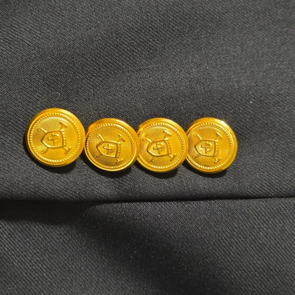 Lauren Ralph Lauren Navy Blue 100% Wool Gold Buttons‎ Blazer Macy's Men's 41R
